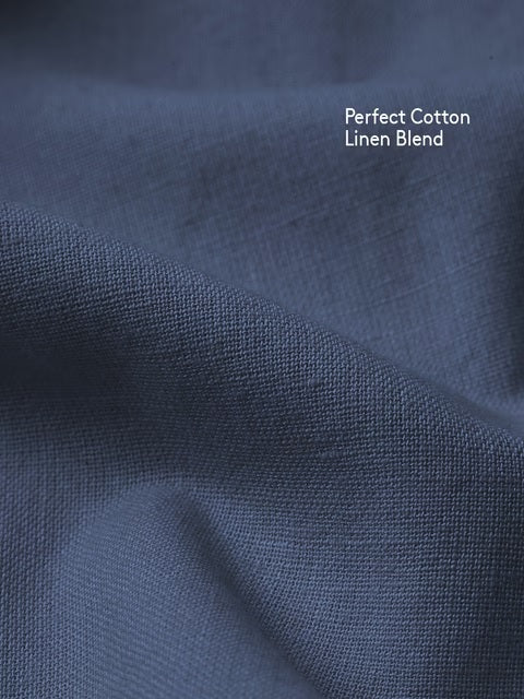 Deep Blue Cotton Linen Shirts