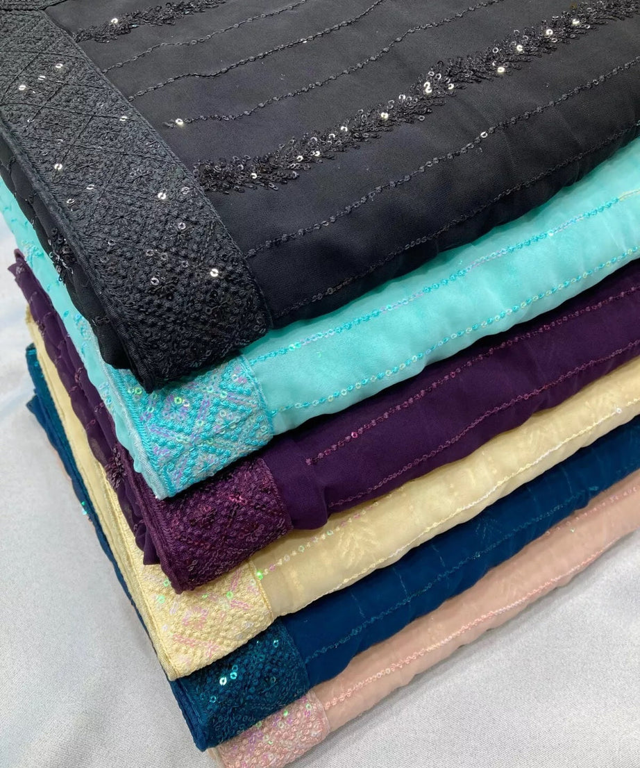 New Indian Georgette Saree,Indian Wedding Claasic Sari