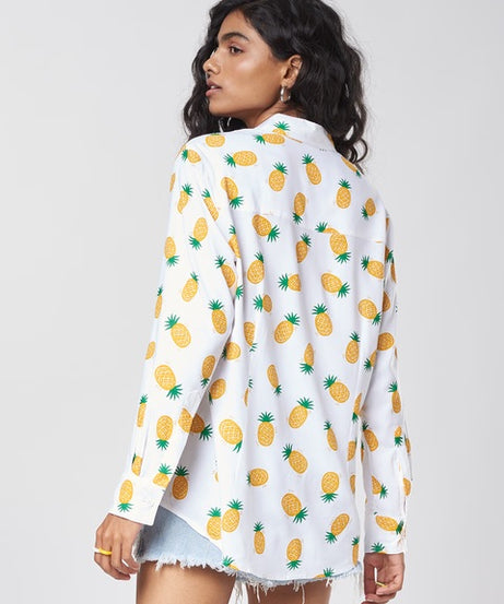 Pineapple Pattern Women Shirts
