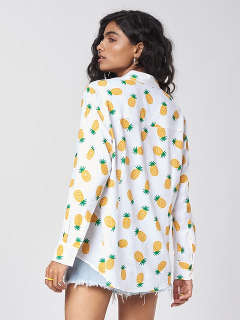 Pineapple Pattern Women Shirts
