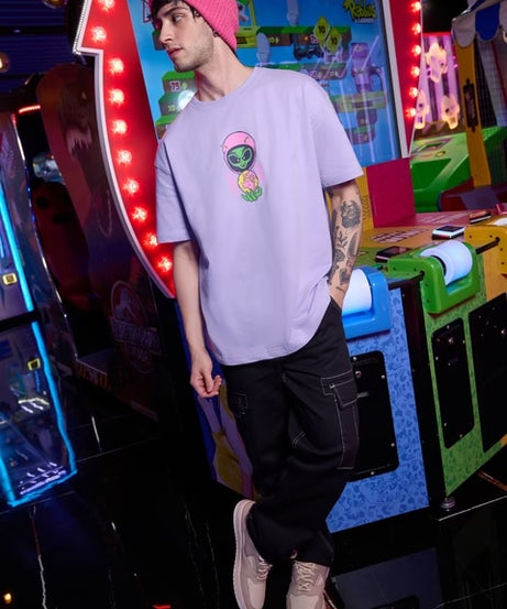 Alien Invasion Exploring Earth Oversized T-Shirts