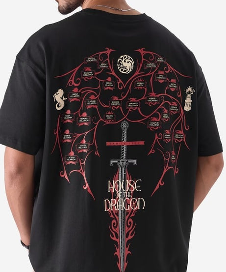 House of the Dragon Family Tree Oversized T-Shirts