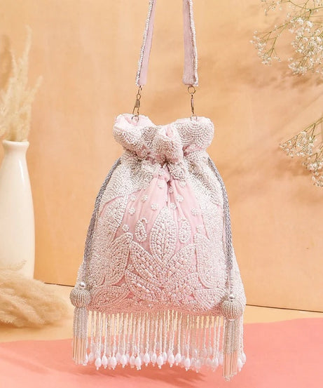 Designer Pearl Embroidered Potli Bag