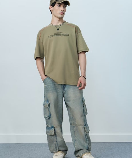 Urban Olive Oversized T-Shirts
