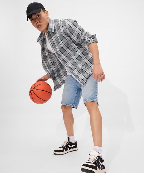 Plaid Fern Grid Men Relaxed Shirts