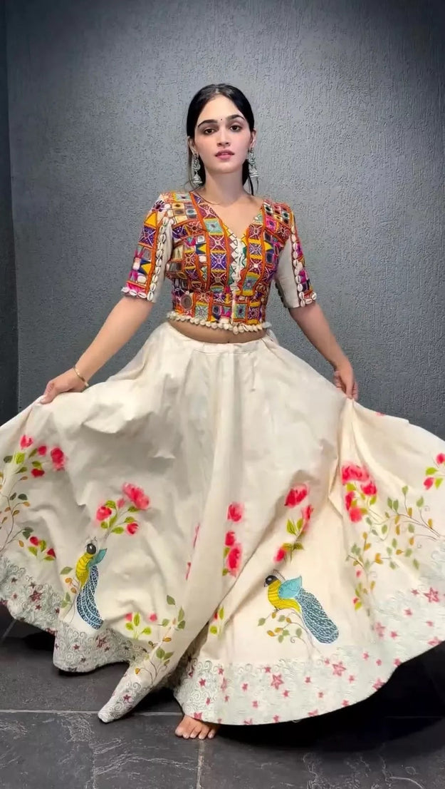 Rayon Digital Print Lehenga Blouse & Dupatta