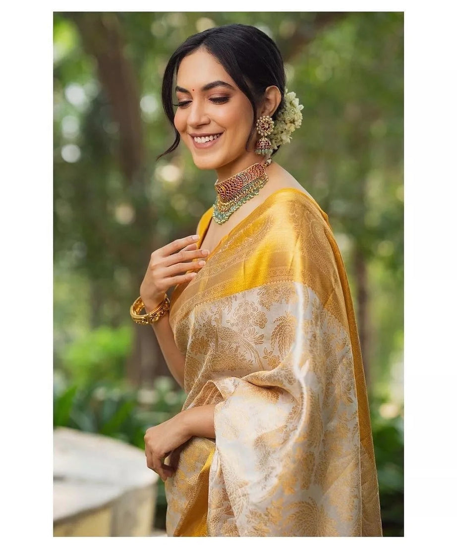 Designer Festival Collection Soft Lichi Silk Saree & Blouse