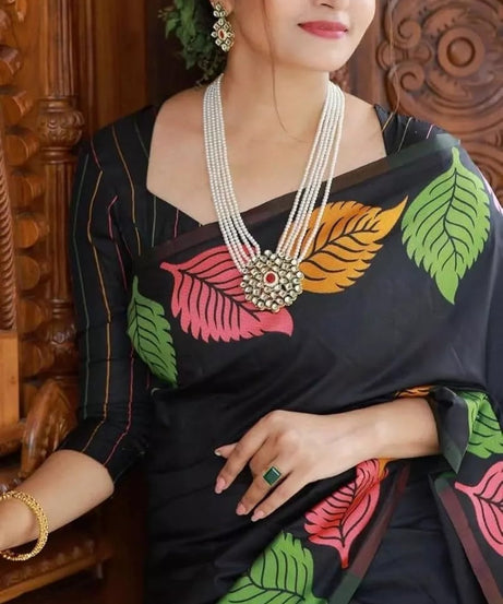 Luxurious Red Banarasi Silk Saree with Heavy Zari Border Sari & Blouse