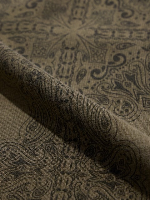 Hooded Olive Paisley Hooded T-Shirts