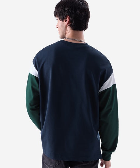 Blue Oversized Full Sleeve T-Shirts