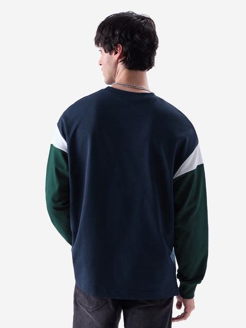 Blue Oversized Full Sleeve T-Shirts
