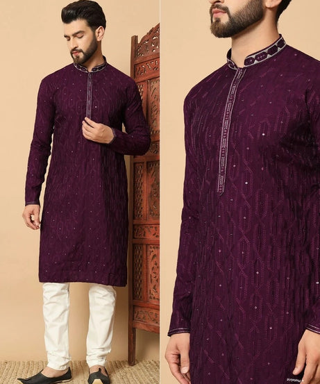 Premium Silk Kurta Pajama Set For Men's, Wedding Wear Pair For Men's
