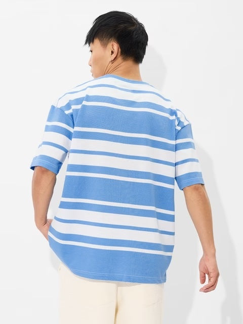 Popcorn Stripes Atlantic Oversized T-Shirts