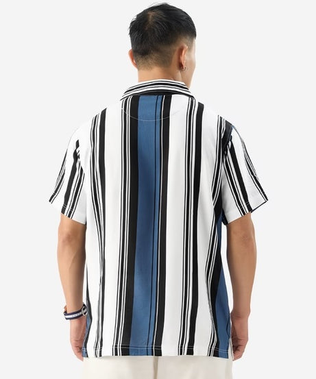 Stripes Malibu Blue Holiday Shirts