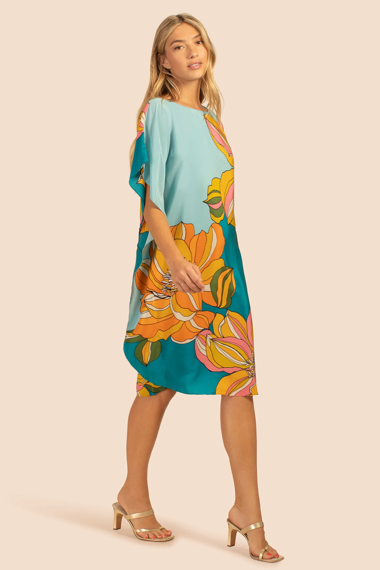 Luxury Silk Crepe Kaftan – Lightweight and Elegant Caftan For Women's