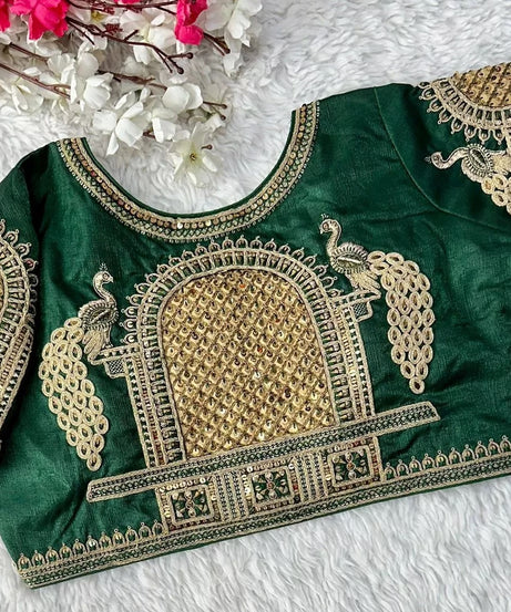 Full Stitched Watermelon Silk Function New Wedding Blouse & Choli