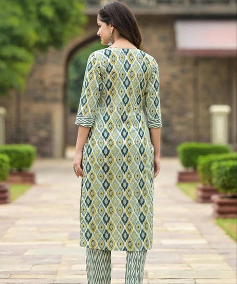 Women's Cotton Full Stitched Function Wear Top Bottom & Dupatta Set