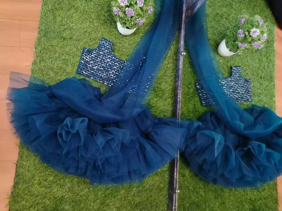 Heavy Net Full Flair Lehenga Dress