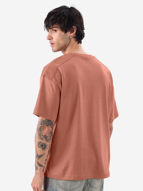 Solids Rouge Red Oversized T-Shirts
