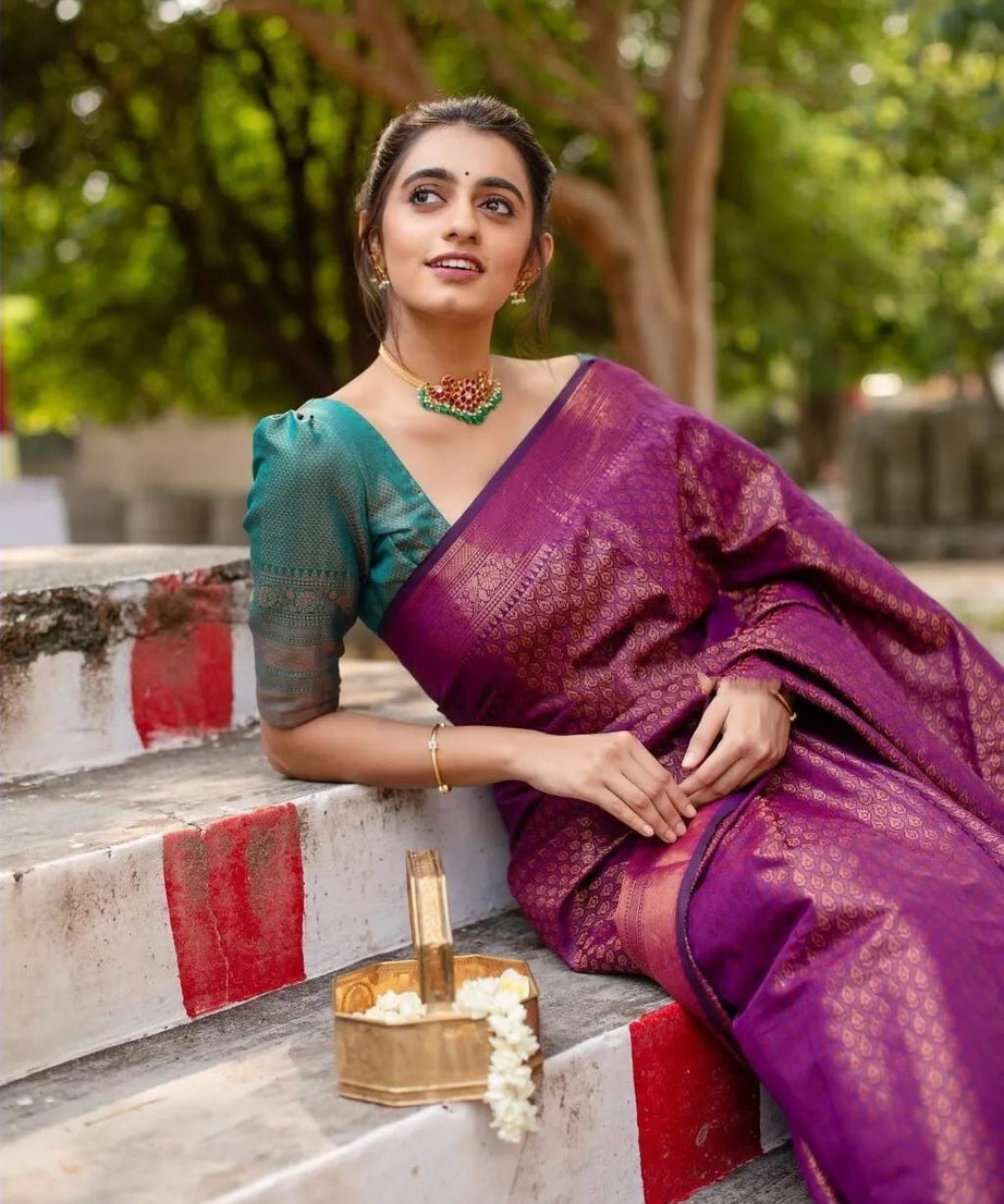 Soft Lichi Silk Saree With Blouse,Indian Party Wear Sari