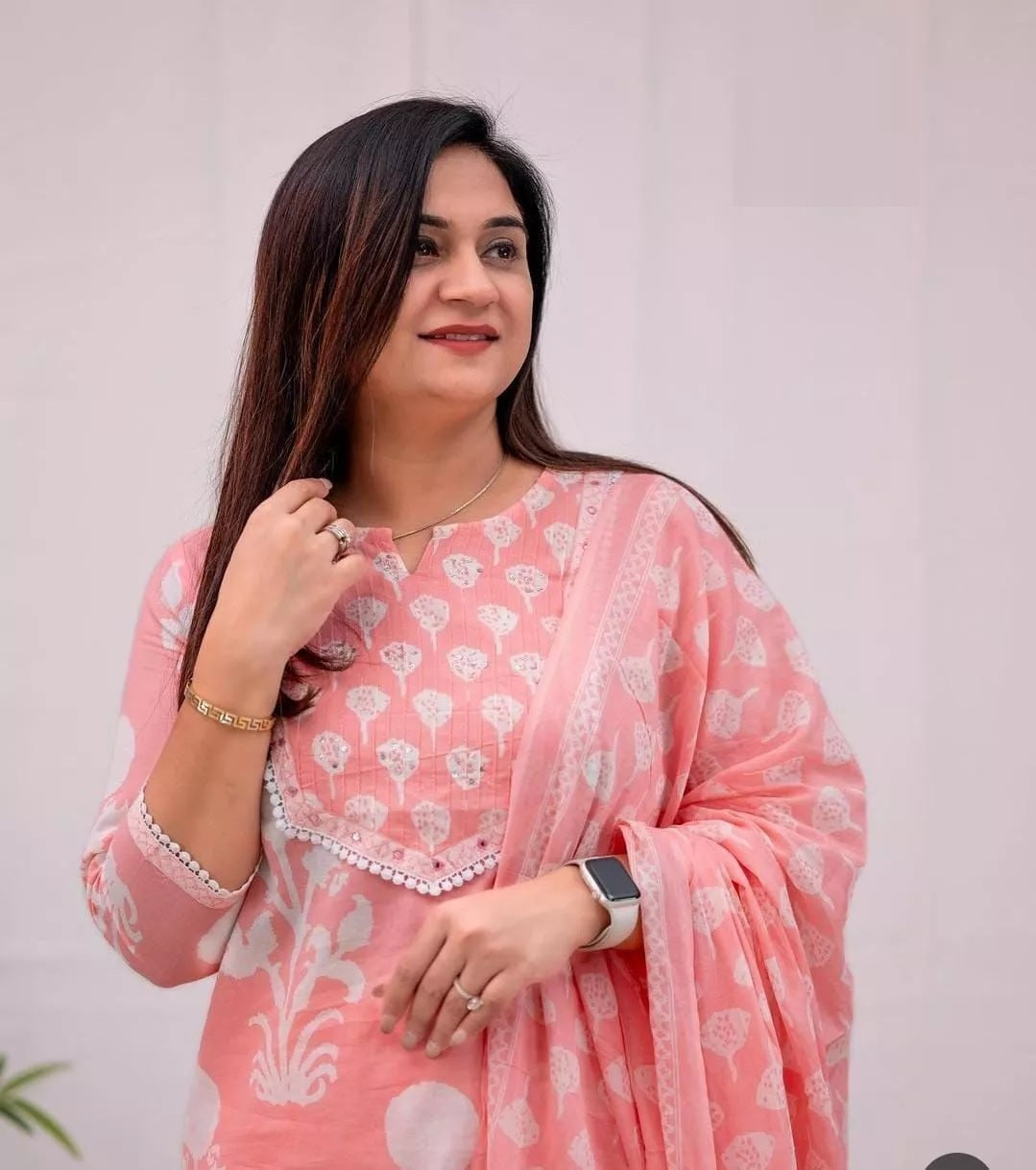 Cotton Fabric Fancy Bollywood Exclusive Kurti Pant & Dupatta