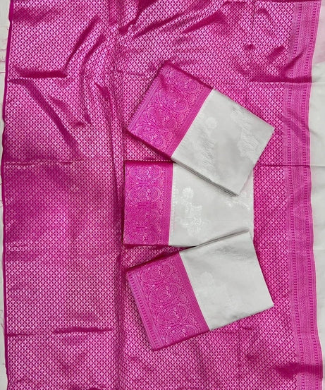 Designer Traditional Banarasi Soft Silk Saree With Blouse