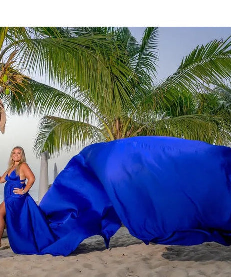 Infinity flying dress electric blue color Flying dress for photoshoot