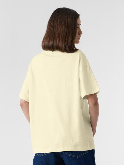 Solids: Off-White Women Oversized T-Shirts