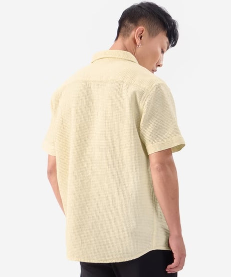 Off White Men Textured Shirts