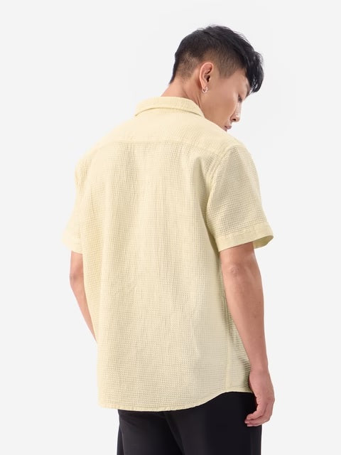 Off White Men Textured Shirts