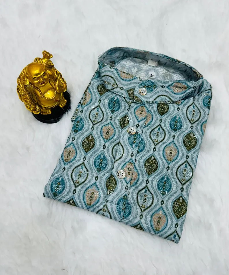 Pure Cotton Kurta Pajama Set For Boy's