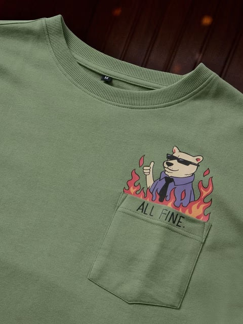 Ted The Stoner All Fine Oversized T-Shirts