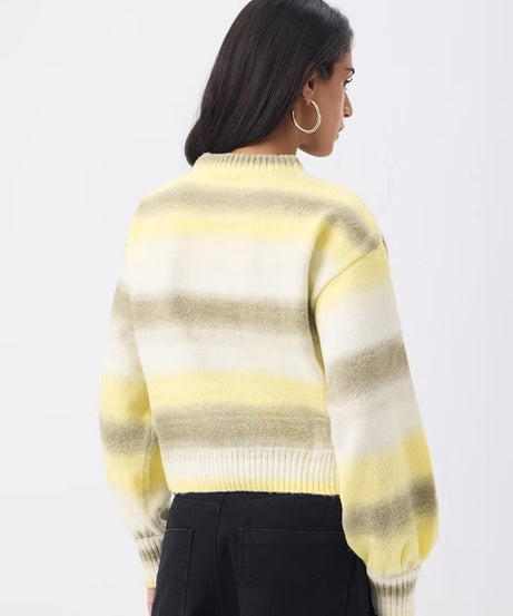 Ombre Sweater Just Bee Women Cropped Sweaters