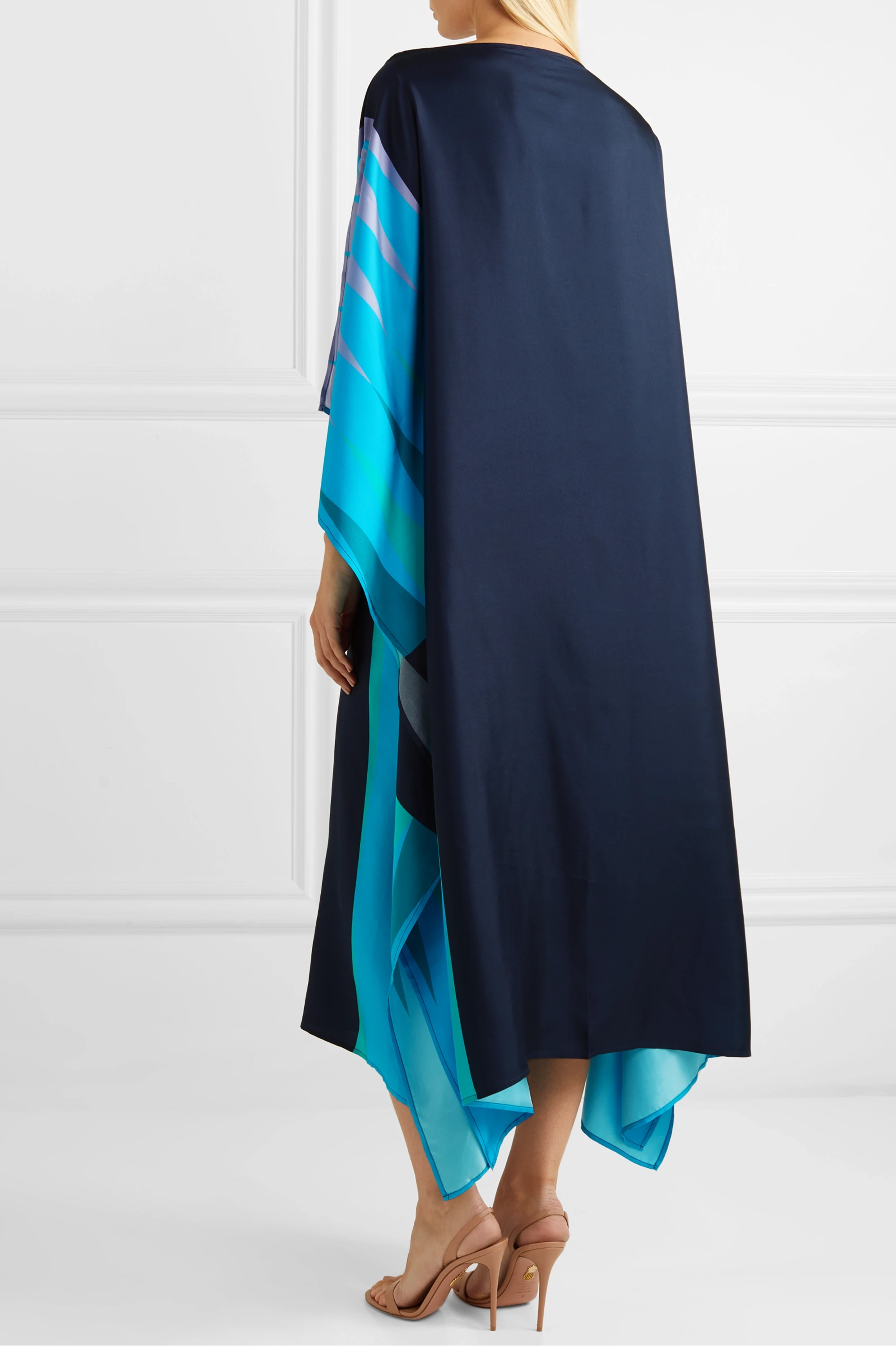 Premium Soft Silk Crepe Kaftan, Lightweight and Comfortable Caftan for Women's