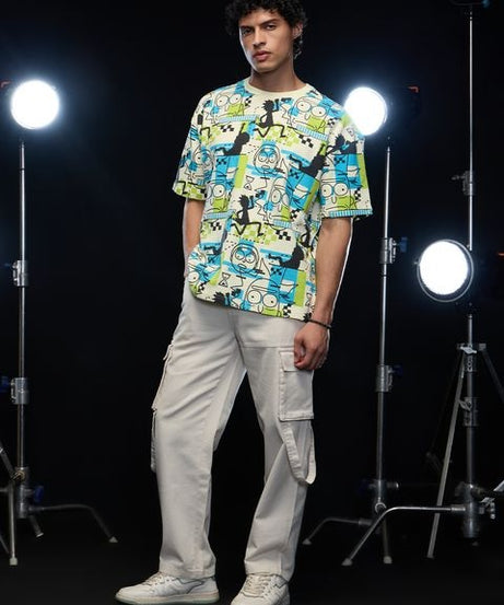 Rick & Morty Glitch Oversized T-Shirts
