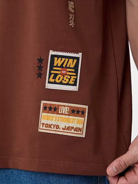 Baki Hanma Badges Oversized T-Shirts