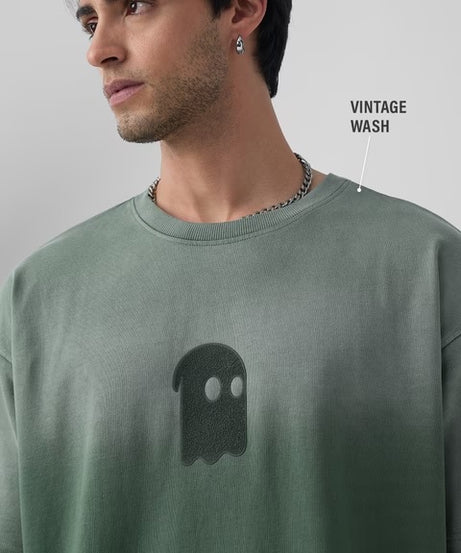Green Wash Oversized T-Shirts
