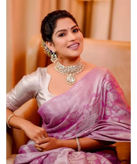 Soft Banarasi Silk Wedding Party Saree,New Indian Function Sari & Blouse