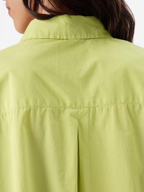 Solids  Lime Green Women Boyfriend Shirts