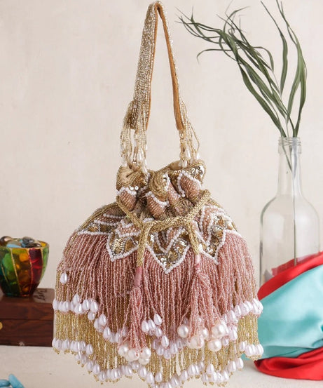 Handmade Beads Potli Bag