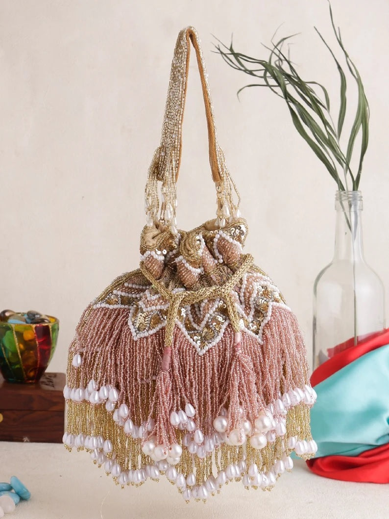Handmade Beads Potli Bag