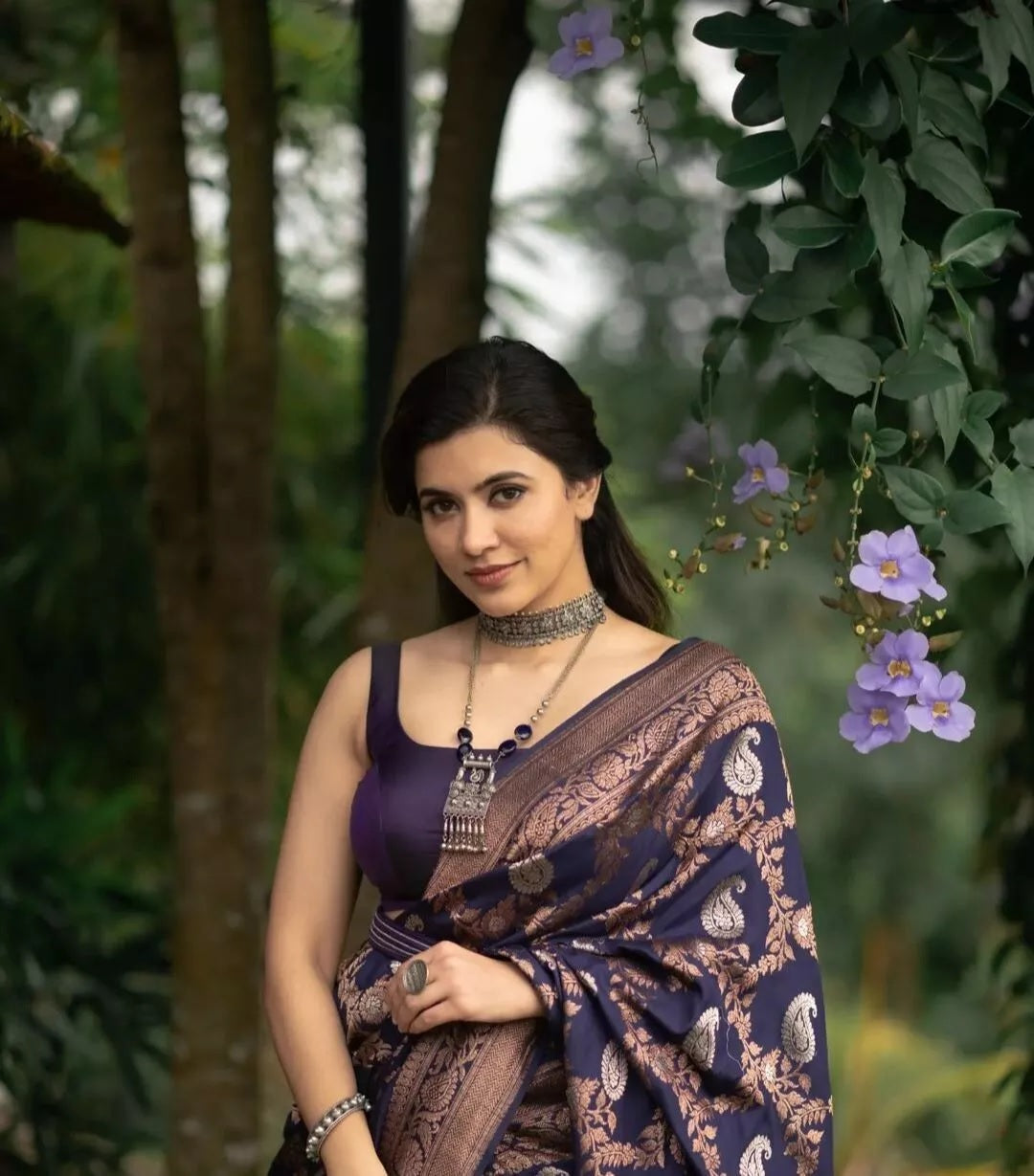 Classic Wear Soft Lichi Silk Saree,Party Wedding Indian Sari With Blouse