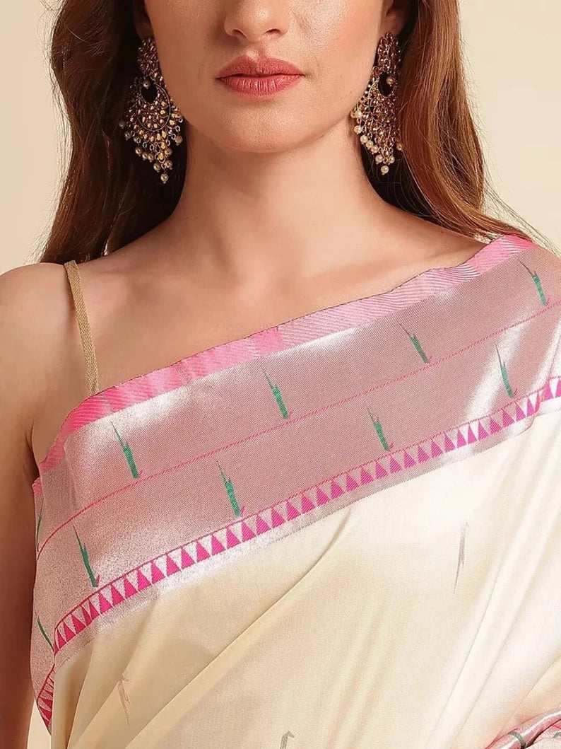 Pure Soft Banarasi Silk Heavy Saree With Blouse