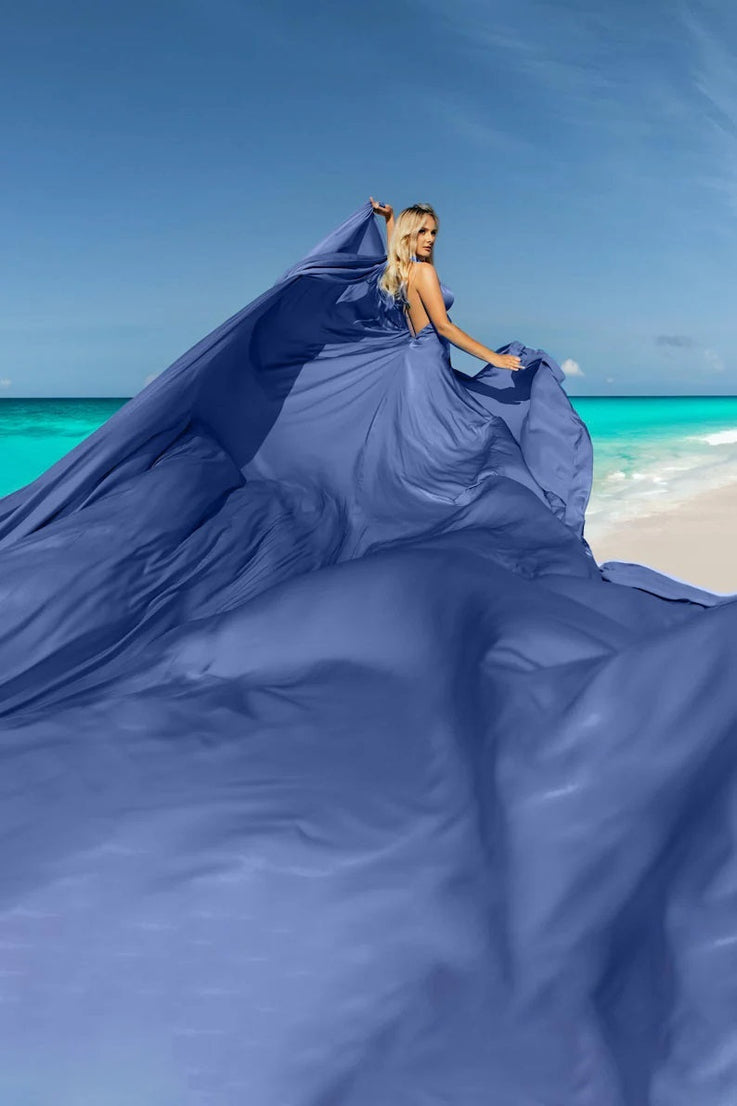 Gold Flying Dress Long Flying Dress For Photoshoot Infinity Flying Dress Backless Flying Dress