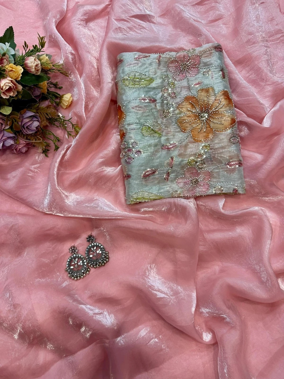 Soft Tebi Silk With Digital Print Saree, Traditional Wear Sari With Blouse