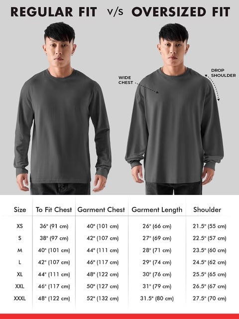 Black Adam Oversized Full Sleeve T-Shirts