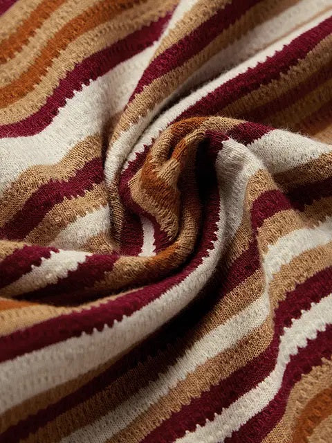 Textured Stripes Urban Sands Oversized T-Shirts