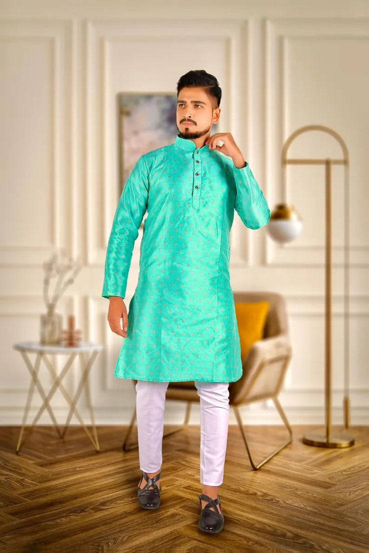 Men's Jacquard kurta pajama Set