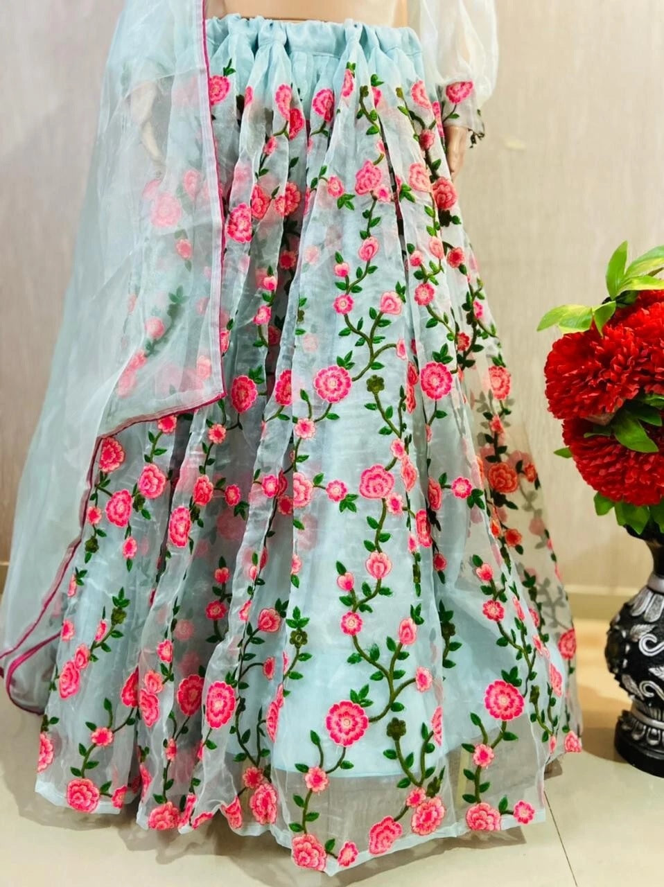 Heavy Organza Silk Designer Exclusive Classic Lehenga Blouse Dupatta