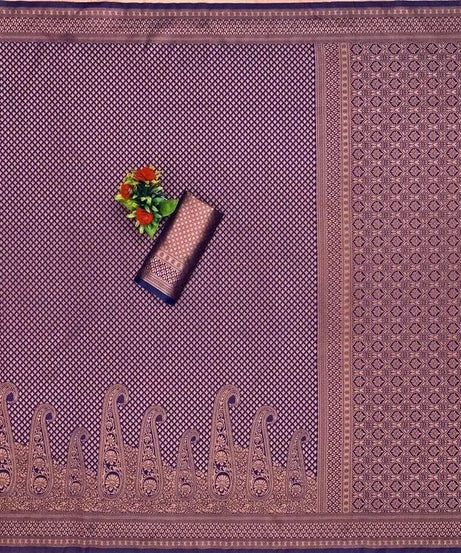 Women's Banarasi Soft Silk Saree With Blouse